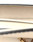 Grained Calfskin Mini J'AD1OR Chain Flap Bag Latte