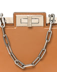 Patent Peekaboo Cut Caramello