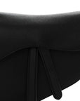 Grained Calfskin Saddle Bag Black