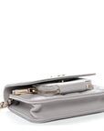 Caviar Quilted Mini Business Affinity Flap Grey
