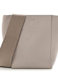 Soft Grained Calfskin Small Sangle Bucket Bag Light Taupe