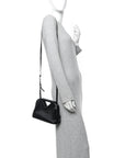 Calfskin Small The Point Triangle Bag Black