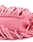 Agneau Arena Le Cagole Fringe Shoulder Bag XS Sweet Pink