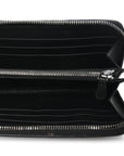 Nappa Intrecciato Zip Around Wallet Black