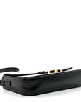 Shiny Calfskin Triomphe Shoulder Bag Black