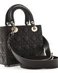 Lambskin Cannage Small My ABCD1OR Lady D1OR Dark Brown