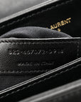 Calfskin Y Quilted Monogram Toy Loulou Crossbody Bag Black