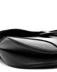 Grained Calfskin Saddle Bag Black