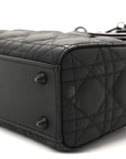 Ultra Matte Calfskin Cannage Small My ABCD1OR Lady D1OR Black
