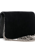 Suede Super Mini Dionysus Shoulder Bag Black