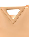 Calfskin Medium The Point Triangle Bag Almond