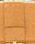 Ostrich 30 Montaigne Flap Bag Brown