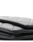 Lambskin Quilted Wallet On Chain WOC Black