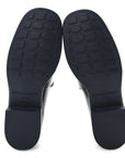 Glossy Calfskin Monsieur Loafers 37.5 Navy Blue