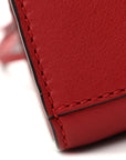 Calfskin Crystal Star Embroidered Small Padlock Shoulder Bag Hibiscus Red