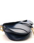 Calfskin Gradient Saddle Bag Indigo Blue