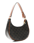 Triomphe Canvas Calfskin Ava Shoulder Bag Tan