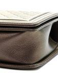 Iridescent Goatskin Quilted New Medium Boy Flap Bronze