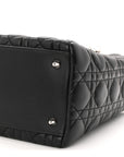 Lambskin Cannage Medium Lady D1OR Black