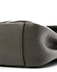 Sheepskin Matelasse Chevron Monogram Large College Satchel Dark Anthracite