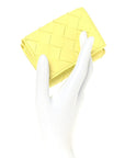 Nappa Intrecciato Trifold Wallet Ice Cream