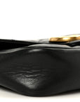 Calfskin Matelasse Super Mini GG Marmont Shoulder Bag Black