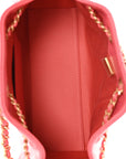 Caviar Quilted Mini CHNL 25 Handbag Coral