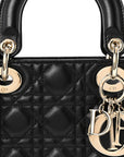Lambskin Cannage Small My ABCD1OR Lady D1OR Black