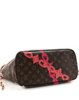 Monogram Bay Neverfull MM Rose Ballerine Poppy