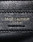Crinkled Calfskin Matelasse Monogram Baby Niki Chain Satchel Black