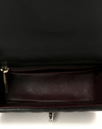 Lambskin Chevron Quilted Mini Square Flap Black