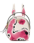 City Calfskin Tie Dye Print Mini Odette Backpack White Pink Black
