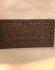 GG Supreme Monogram Textured Dollar Calfskin Web Super Mini Ophidia Top Handle Bowler Bag Beige Ebony New Acero