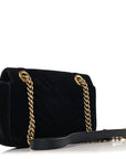 Velvet Matelasse Mini GG Marmont Shoulder Bag Black