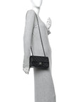 Lambskin Quilted Mini Rectangular Flap Black