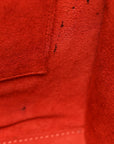 Drummed Calfskin Micro Luggage Vermillion