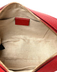 Dollar Calfskin Bi-Color Small Soho Disco Bag New Rosette Hibiscus Red