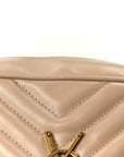 Calfskin Matelasse Monogram Lou Camera Bag Nude Powder