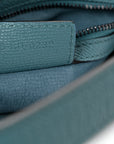 Grained Calfskin Saddle Bag Azure Blue