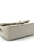 Lambskin Quilted Mini Rectangular Flap Grey