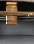 Stingray Shiny Nappa Petite Peekaboo I SEE U Satchel Pearl Grey