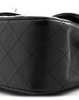 Caviar Quilted Mini Square Flap Black