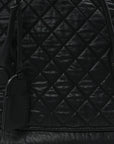 Coated Canvas Quilted Large Garment Travel Bag Black