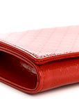 Patent MicroGCCIssima Small Broadway Clutch Red