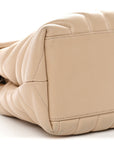 Calfskin Y Quilted Monogram Medium Loulou Chain Satchel Nude Powder