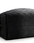 Washed Denim Quilted Large CHNL 25 Handbag Black