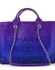 Shaded Calfskin Small Deauville Tote Purple Blue