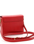 Lizard Embossed Crystal Embellished DG Millennials Mini Crossbody Bag Red