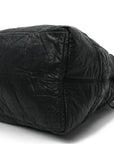 Coated Canvas Quilted Large Garment Travel Bag Black