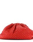Nappa Maxi Intrecciato The Pouch Oversized Clutch Bright Red